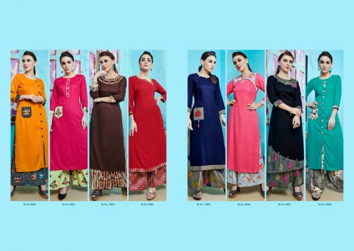 S more Baleno Vol 5 Kurti with Palazzo Wholesale Catalog 8 Pcs 6 510x362 - S More Baleno Vol 5 Kurti with Palazzo Wholesale Catalog 8 Pcs