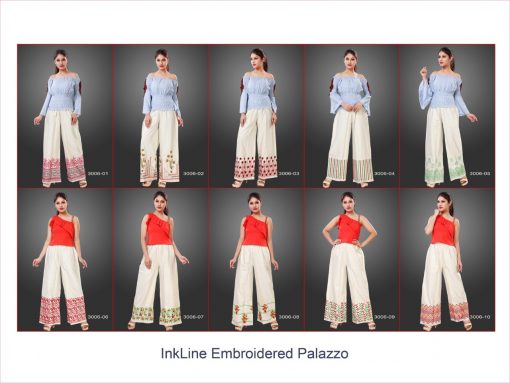 Varun Inkline Embroidered Palazzo Wholesale Catalog 10 Pcs 11 510x383 - Varun Inkline Embroidered Palazzo Vol 3 Wholesale Catalog 10 Pcs