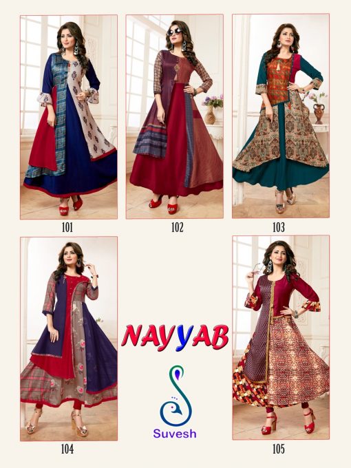 Suvesh Nayyab Kurti Wholesale Catalog 5 Pcs 11 510x680 - Suvesh Nayyab Kurti Wholesale Catalog 5 Pcs