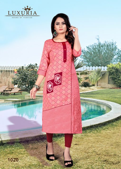 Luxuria Orient Kurti Wholesale Catalog 5 Pcs 4 510x714 - Luxuria Orient Kurti Wholesale Catalog 5 Pcs