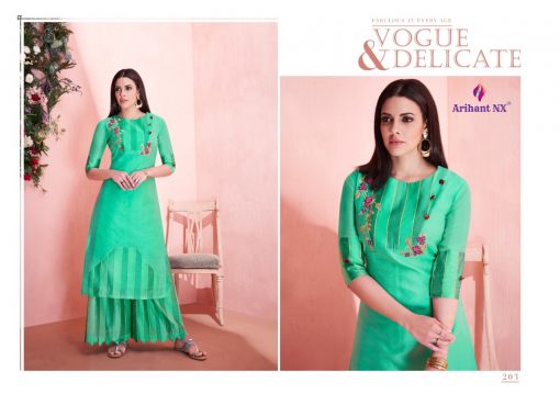 Arihant Nx Mehar Kurti with Palazzo or Pant or Sharara Wholesale Catalog 8 Pcs 5 510x359 - Arihant Nx Mehar Kurti with Palazzo or Pant or Sharara Wholesale Catalog 8 Pcs