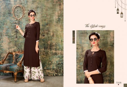 S More Baleno Vol 7 Kurti with Palazzo Wholesale Catalog 8 Pcs 10 510x349 - S More Baleno Vol 7 Kurti with Palazzo Wholesale Catalog 8 Pcs