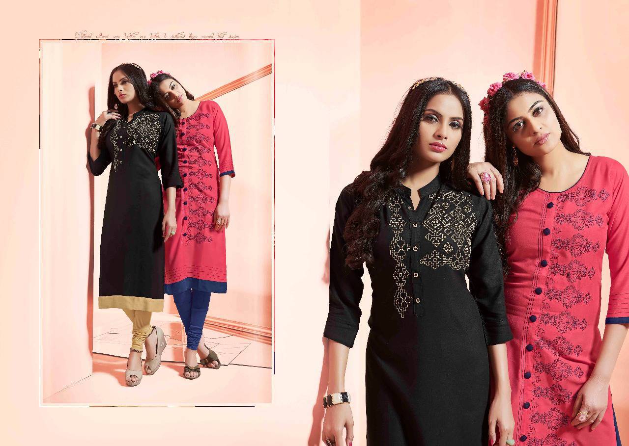 Round Neck Casual Wear Designer Cotton Kurti With Palazzo at Rs 590/piece  in Surat