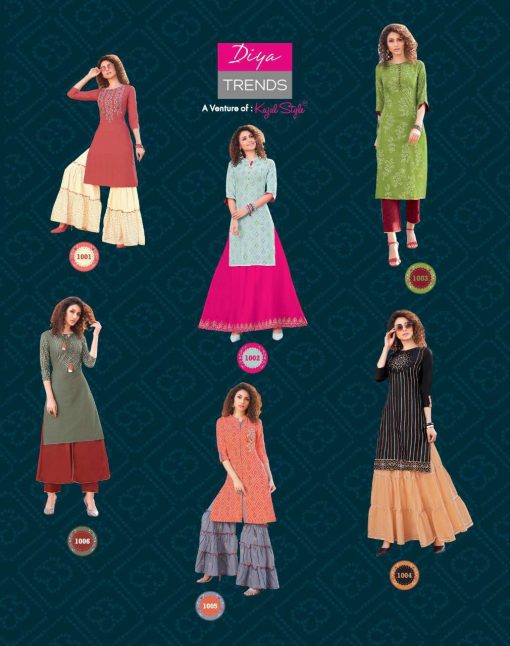 Diya Trends Bandhej Vol 1 by Kajal Style Kurti with Palazzo or Skirt or Sharara or Pant Wholesale Catalog 12 Pcs 13 510x646 - Diya Trends Bandhej Vol 1 by Kajal Style Kurti with Palazzo or Skirt or Sharara or Pant Wholesale Catalog 12 Pcs