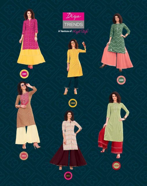 Diya Trends Bandhej Vol 1 by Kajal Style Kurti with Palazzo or Skirt or Sharara or Pant Wholesale Catalog 12 Pcs 14 510x646 - Diya Trends Bandhej Vol 1 by Kajal Style Kurti with Palazzo or Skirt or Sharara or Pant Wholesale Catalog 12 Pcs