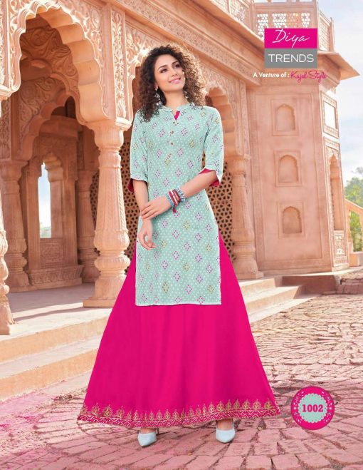 Diya Trends Bandhej Vol 1 by Kajal Style Kurti with Palazzo or Skirt or Sharara or Pant Wholesale Catalog 12 Pcs 2 510x659 - Diya Trends Bandhej Vol 1 by Kajal Style Kurti with Palazzo or Skirt or Sharara or Pant Wholesale Catalog 12 Pcs