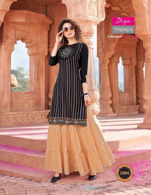 Diya Trends Bandhej Vol 1 by Kajal Style Kurti with Palazzo or Skirt or Sharara or Pant Wholesale Catalog 12 Pcs 4 510x659 - Diya Trends Bandhej Vol 1 by Kajal Style Kurti with Palazzo or Skirt or Sharara or Pant Wholesale Catalog 12 Pcs