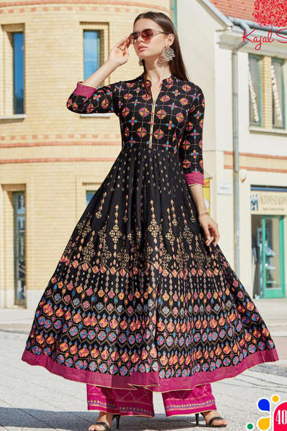 Kajal Style Fashion Colorbar Vol 4 Kurti Wholesale Catalog 10 Pcs