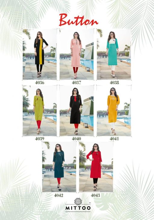 Mittoo Button Kurti Wholesale Catalog 8 Pcs 11 510x725 - Mittoo Button Kurti Wholesale Catalog 8 Pcs