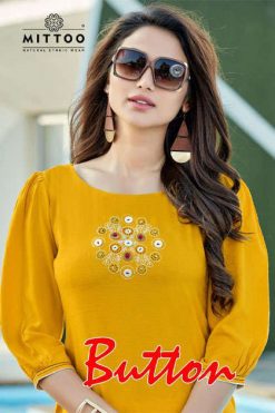 Mittoo Button Kurti Wholesale Catalog 8 Pcs