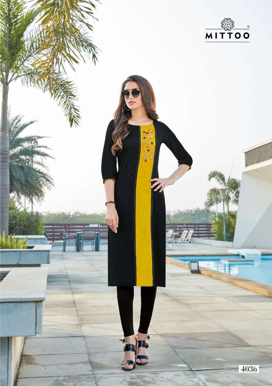 Belt Vol 5 Mittoo Rayon Printed New Fancy Kurtis Collection Catalog