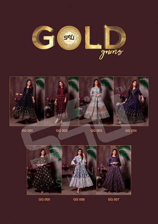 S4U by Shivali Gold Gown Kurti Wholesale Catalog 7 Pcs 2 1 510x723 - S4U by Shivali Gold Gown Kurti Wholesale Catalog 7 Pcs