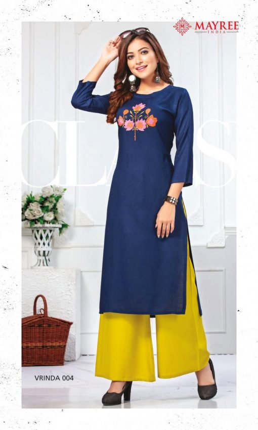 Mayree India Vrinda Kurti with Palazzo Wholesale Catalog 10 Pcs 1 510x850 - Mayree India Vrinda Kurti with Palazzo Wholesale Catalog 10 Pcs