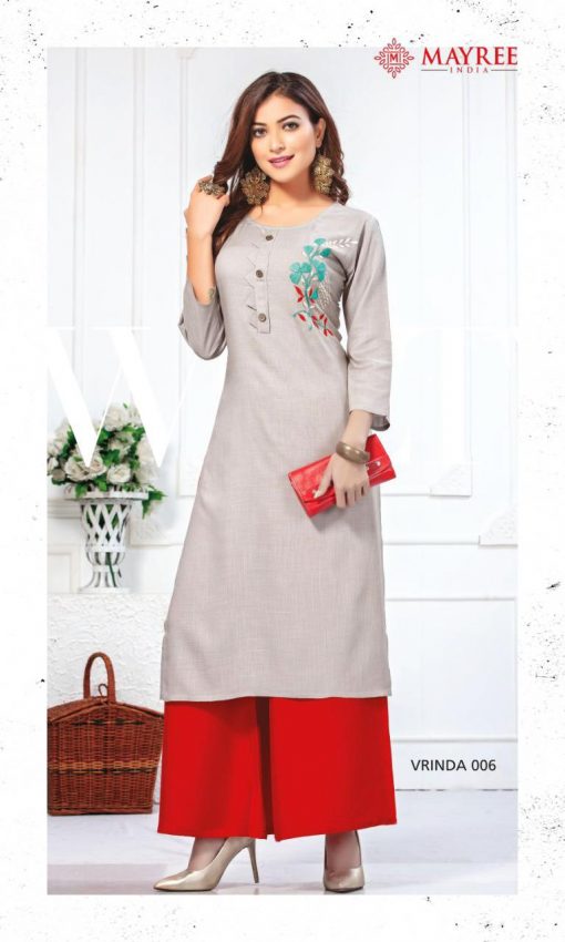 Mayree India Vrinda Kurti with Palazzo Wholesale Catalog 10 Pcs 3 510x850 - Mayree India Vrinda Kurti with Palazzo Wholesale Catalog 10 Pcs