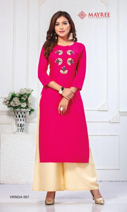 Mayree India Vrinda Kurti with Palazzo Wholesale Catalog 10 Pcs 4 510x850 - Mayree India Vrinda Kurti with Palazzo Wholesale Catalog 10 Pcs