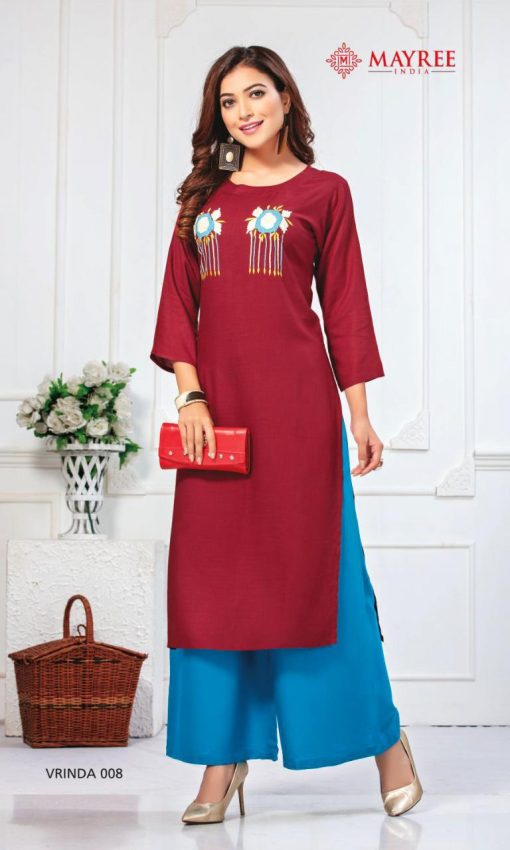 Mayree India Vrinda Kurti with Palazzo Wholesale Catalog 10 Pcs 8 510x850 - Mayree India Vrinda Kurti with Palazzo Wholesale Catalog 10 Pcs