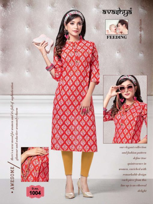 Avashya Inkline Feeding Kurtis Vol 4 Wholesale Catalog 7 Pcs 7 510x680 - Avashya Inkline Feeding Kurtis Vol 4 Wholesale Catalog 7 Pcs