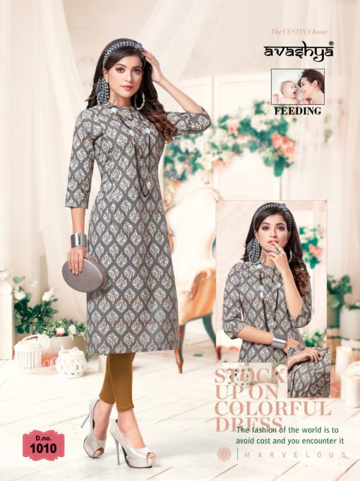 Avashya Inkline Feeding Kurtis Vol 5 Wholesale Catalog 7 Pcs 4 510x680 - Avashya Inkline Feeding Kurtis Vol 5 Wholesale Catalog 7 Pcs