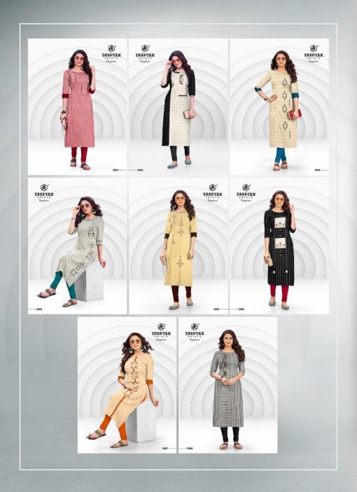 Deeptex Elegance Vol 2 Kurti Wholesale Catalog 8 Pcs 10 510x701 - Deeptex Elegance Vol 2 Kurti Wholesale Catalog 8 Pcs