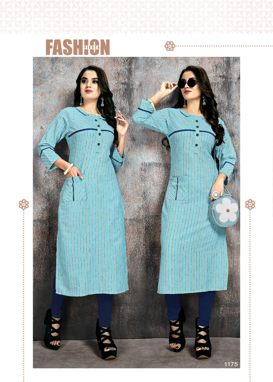 Medium Striped H Line Handcrafted Cotton Kurti at Rs 2200/piece in  Hyderabad | ID: 24826281562