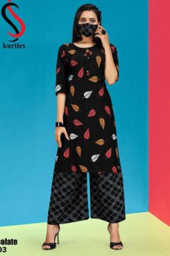 SS Chocolate Vol 2 Kurti with Palazzo Wholesale Catalog 6 Pcs