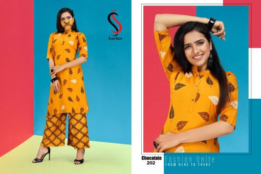 SS Chocolate Vol 2 Kurti with Palazzo Wholesale Catalog 6 Pcs 3 510x340 - SS Chocolate Vol 2 Kurti with Palazzo Wholesale Catalog 6 Pcs