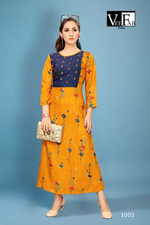 Vee Fab Fabulous Kurti Wholesale Catalog 5 Pcs 2 510x765 - Vee Fab Fabulous Kurti Wholesale Catalog 5 Pcs