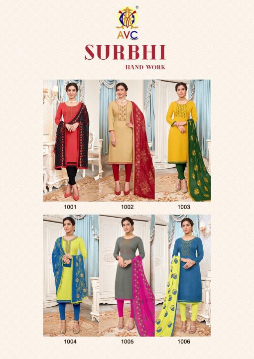 AVC Surbhi Handwork Salwar Suit Wholesale Catalog 6 Pcs 9 510x721 - AVC Surbhi Handwork Salwar Suit Wholesale Catalog 6 Pcs