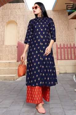 Blue Hills Style In Vol 3 Kurti with Palazzo Wholesale Catalog 5 Pcs