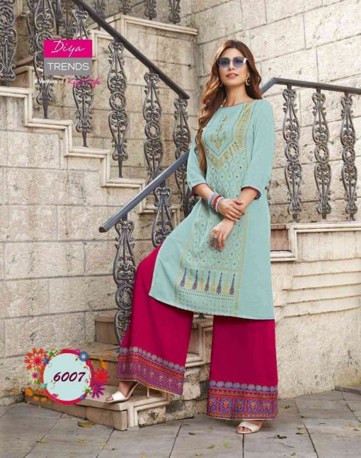 Diya Trends Biba’s Vol 6 by Kajal Style Kurti with Palazzo or Pant Wholesale Catalog 14 Pcs 10 510x646 - Diya Trends Biba’s Vol 6 by Kajal Style Kurti with Palazzo or Pant Wholesale Catalog 14 Pcs