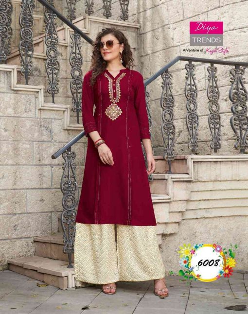 Diya Trends Biba’s Vol 6 by Kajal Style Kurti with Palazzo or Pant Wholesale Catalog 14 Pcs 11 510x646 - Diya Trends Biba’s Vol 6 by Kajal Style Kurti with Palazzo or Pant Wholesale Catalog 14 Pcs