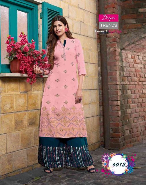 Diya Trends Biba’s Vol 6 by Kajal Style Kurti with Palazzo or Pant Wholesale Catalog 14 Pcs 15 510x646 - Diya Trends Biba’s Vol 6 by Kajal Style Kurti with Palazzo or Pant Wholesale Catalog 14 Pcs