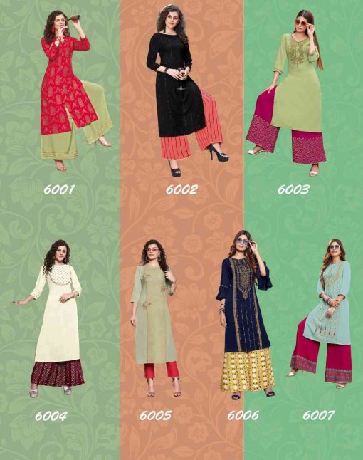 Diya Trends Biba’s Vol 6 by Kajal Style Kurti with Palazzo or Pant Wholesale Catalog 14 Pcs 18 510x646 - Diya Trends Biba’s Vol 6 by Kajal Style Kurti with Palazzo or Pant Wholesale Catalog 14 Pcs