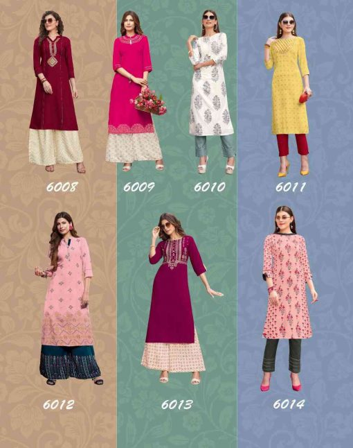 Diya Trends Biba’s Vol 6 by Kajal Style Kurti with Palazzo or Pant Wholesale Catalog 14 Pcs 19 510x646 - Diya Trends Biba’s Vol 6 by Kajal Style Kurti with Palazzo or Pant Wholesale Catalog 14 Pcs