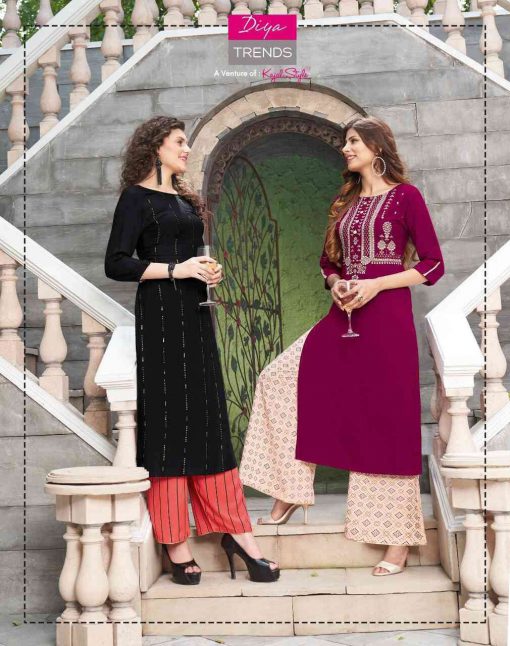 Diya Trends Biba’s Vol 6 by Kajal Style Kurti with Palazzo or Pant Wholesale Catalog 14 Pcs 9 510x646 - Diya Trends Biba’s Vol 6 by Kajal Style Kurti with Palazzo or Pant Wholesale Catalog 14 Pcs