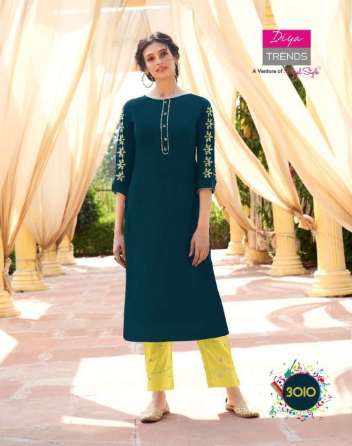 Diya Trends Forever Vol 3 by Kajal Style Kurti with Pant Wholesale Catalog 12 Pcs 10 510x646 - Diya Trends Forever Vol 3 by Kajal Style Kurti with Pant Wholesale Catalog 12 Pcs