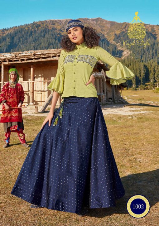 Kajal Style Fashion Fabulous Vol 1 Kurti with Skirt Wholesale Catalog 8 Pcs 5 510x725 - Kajal Style Fashion Fabulous Vol 1 Kurti with Skirt Wholesale Catalog 8 Pcs