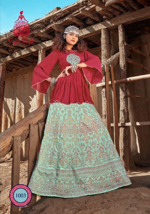 Kajal Style Fashion Fabulous Vol 1 Kurti with Skirt Wholesale Catalog 8 Pcs 6 510x725 - Kajal Style Fashion Fabulous Vol 1 Kurti with Skirt Wholesale Catalog 8 Pcs