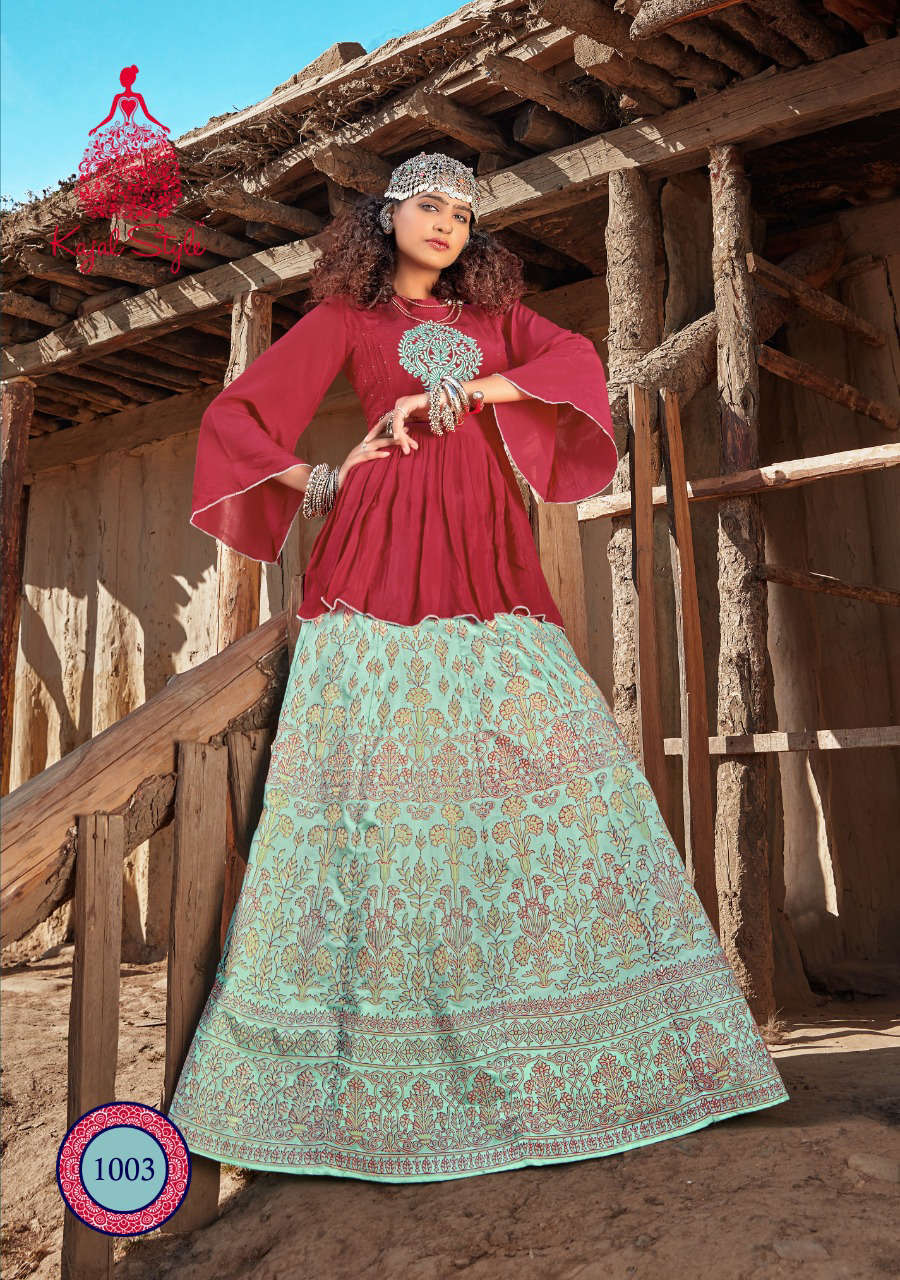 Kajal Style Fashion Fabulous Vol 1 Kurti with Skirt Wholesale Catalog 8 Pcs 6