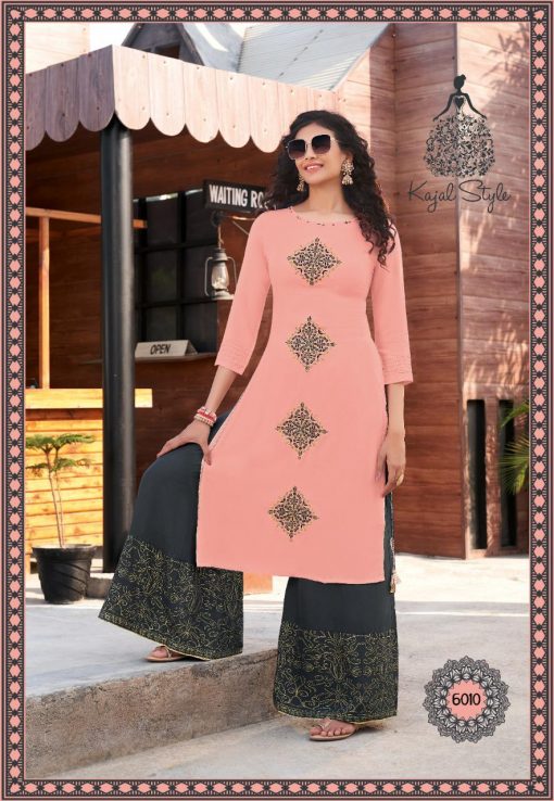 Kajal Style Fashion Label Vol 6 Kurti with Palazzo Sharara Pant Skirt Wholesale Catalog 12 Pcs 12 510x738 - Kajal Style Fashion Label Vol 6 Kurti with Palazzo Sharara Pant Skirt Wholesale Catalog 12 Pcs