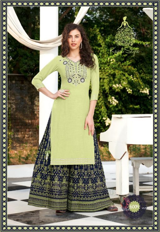 Kajal Style Fashion Label Vol 6 Kurti with Palazzo Sharara Pant Skirt Wholesale Catalog 12 Pcs 4 510x738 - Kajal Style Fashion Label Vol 6 Kurti with Palazzo Sharara Pant Skirt Wholesale Catalog 12 Pcs