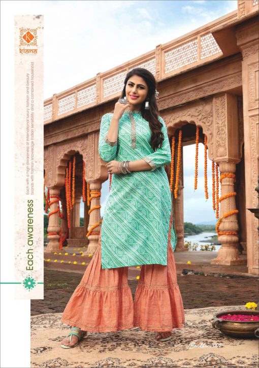 Kiana Bandhani Kurti with Palazzo Skirt Sharara Wholesale Catalog 8 Pcs 11 510x725 - Kiana Bandhani Kurti with Palazzo Skirt Sharara Wholesale Catalog 8 Pcs