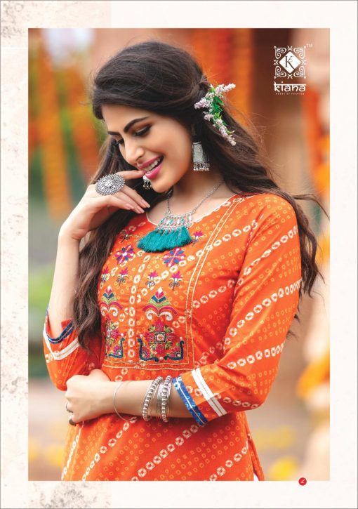 Kiana Bandhani Kurti with Palazzo Skirt Sharara Wholesale Catalog 8 Pcs 15 510x725 - Kiana Bandhani Kurti with Palazzo Skirt Sharara Wholesale Catalog 8 Pcs