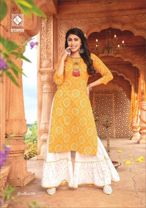 Kiana Bandhani Kurti with Palazzo Skirt Sharara Wholesale Catalog 8 Pcs 2 510x725 - Kiana Bandhani Kurti with Palazzo Skirt Sharara Wholesale Catalog 8 Pcs