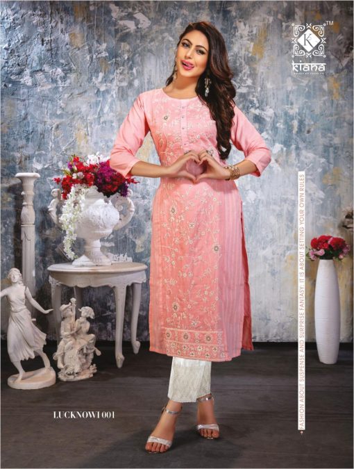 Kiana Lucknowi Kurti with Pant Wholesale Catalog 6 Pcs 15 510x675 - Kiana Lucknowi Kurti with Pant Wholesale Catalog 6 Pcs