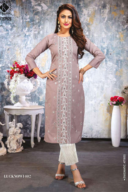 Embroidered Chikan Girls Suit, Lucknowi at Rs 550 in Surat | ID:  2852101115133