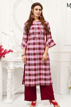 Manas Checks Plazzo Kurti with Palazzo Wholesale Catalog 8 Pcs 247x371 - Manas Checks Plazzo Kurti with Palazzo Wholesale Catalog 8 Pcs