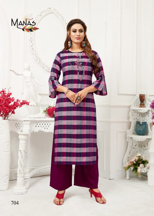 Manas Checks Plazzo Kurti with Palazzo Wholesale Catalog 8 Pcs 3 510x712 - Manas Checks Plazzo Kurti with Palazzo Wholesale Catalog 8 Pcs