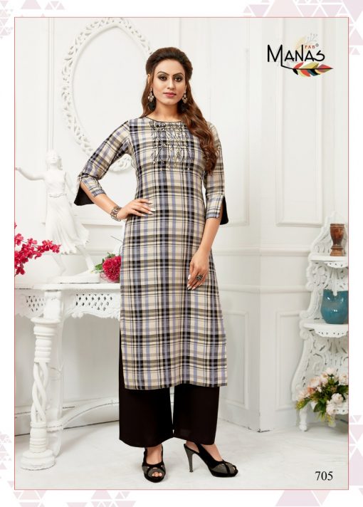 Manas Checks Plazzo Kurti with Palazzo Wholesale Catalog 8 Pcs 4 510x712 - Manas Checks Plazzo Kurti with Palazzo Wholesale Catalog 8 Pcs