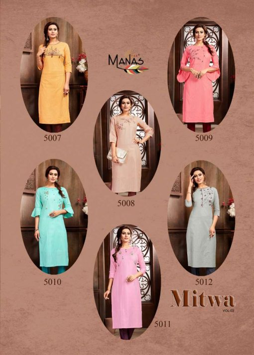 Manas Mitwa Vol 2 Kurti Wholesale Catalog 6 Pcs 9 510x712 - Manas Mitwa Vol 2 Kurti Wholesale Catalog 6 Pcs